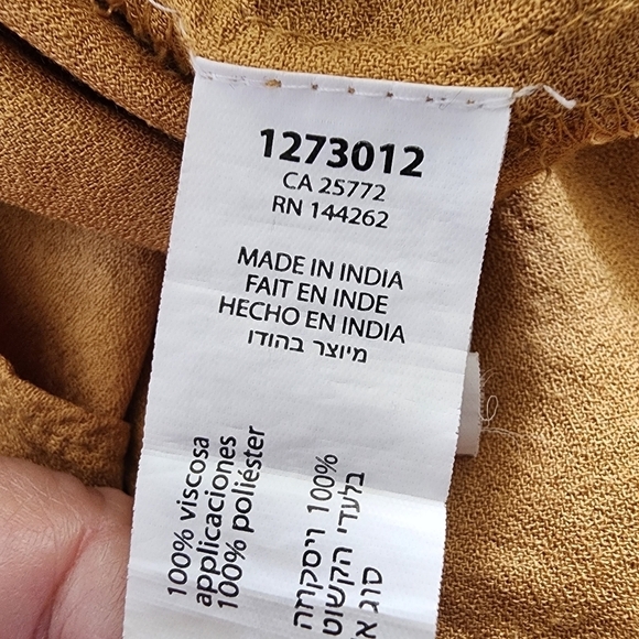 Dex Plus Size Flowy Bohemian Mustard Smock Size 1X - Picture 11 of 11